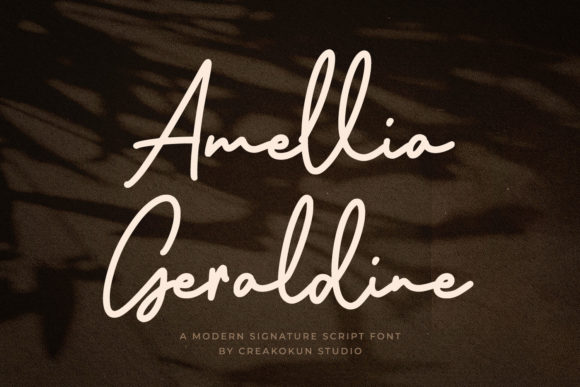 Amellia Geraldine: A Script Font for Elegant Campaigns